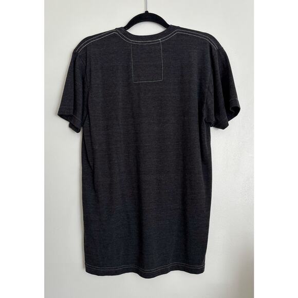 Washed Black Aviator Nation Cotton Crewneck T-Shirt L - Picture 3 of 3